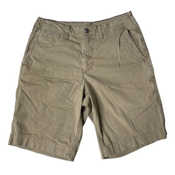 American Eagle Shorts Men 30 Tan Chino Classic Neutral Casual Preppy Streetwear - Picture 1 of 5
